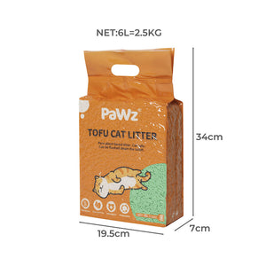PaWz 2.5kg Tofu Cat Litter Clumping Green Tea x6-1996005382249648130