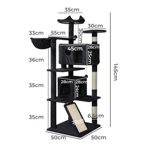 Pawz Cat Tree Scratching Post Scratcher 145cm Climbing-1996009991299010562