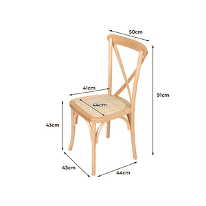 Levede 2X Dining Chairs Cross Back Chair-1996005365598261250