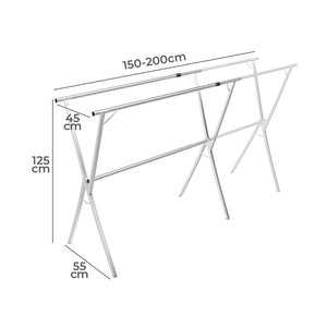 Levede Adjustable Clothes Drying Airer Foldable 150-200cm-1996005488420065282