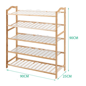 Levede Shoe Rack Bamboo Storage Wooden-1973193842857480194