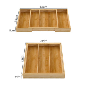 Toque Bamboo Expandable Kitchen Drawer Organizer Storage-1996005512273072130