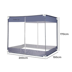Dreamz Mosquito Bed Nets Foldable Canopy Square Blue-1973193961996685314