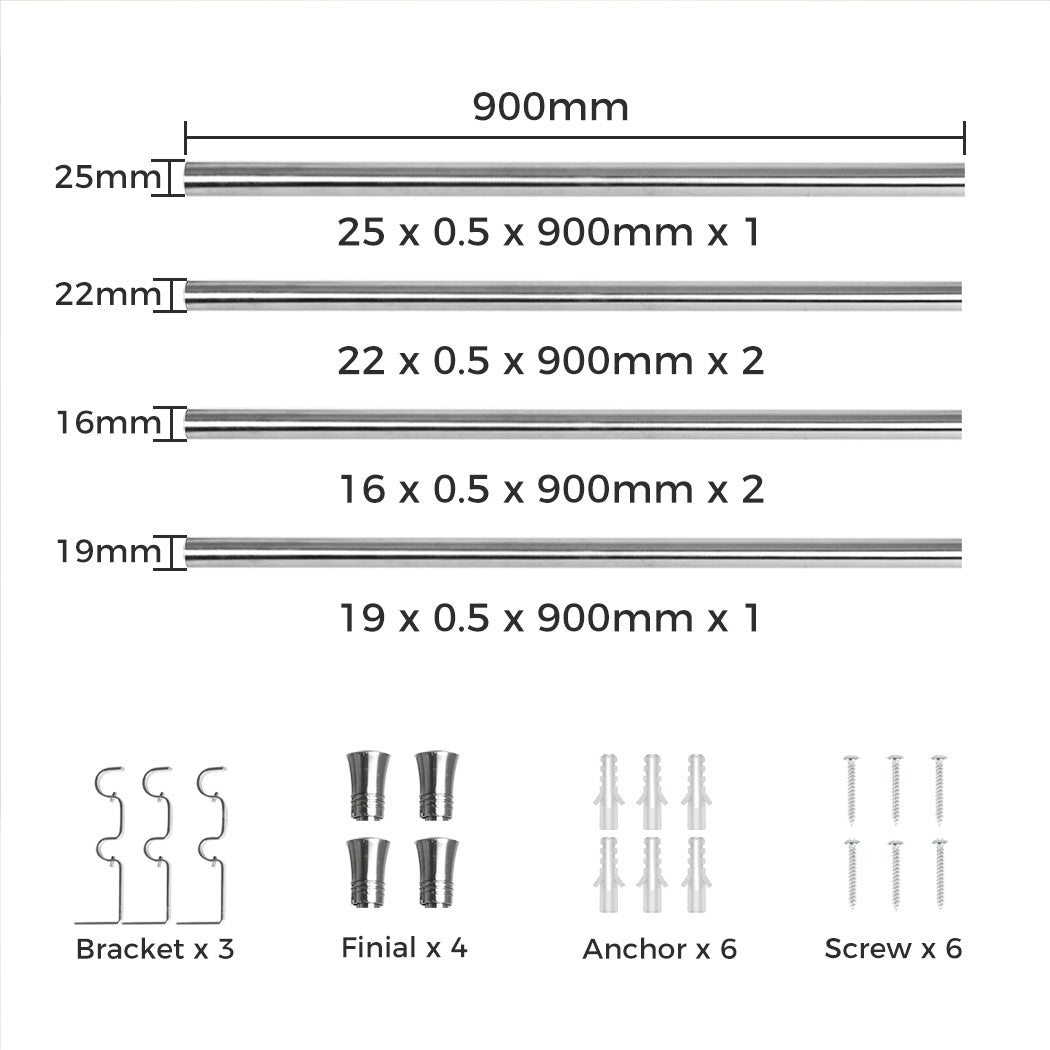 marlow-silver-double-curtain-rod-steel-pole-pommel-set-extendable-adjustable-1996005376444731394