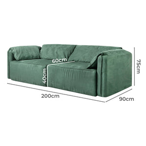 Levede Sofa Floor Couch 3-Seater Leathaire-1996005374066561026