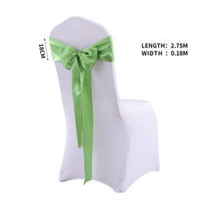 20 Green Fabric Chair Sashes Covers Grass Green-1975420512112873474