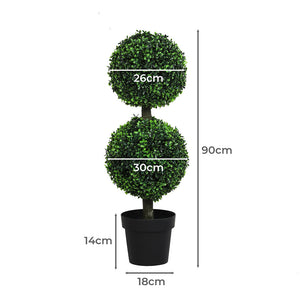 Lambu Artificial Double Ball Boxwood Trees-1996005422212976642