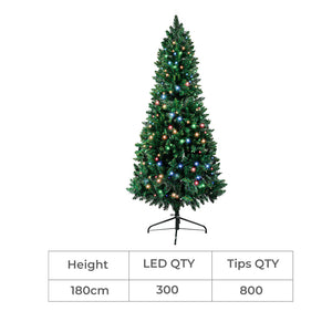 SANTACO Prelit Slim Pencil Christmas Tree 1.8M-1973193456453029890