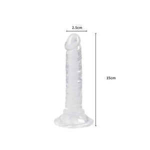 Crystal Dildo Dong Realistic Penis Cock White 15cm-1973193734933843970