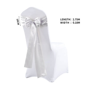 50x Satin Chair Sashes Cloth Cover Wedding-1996005387215704066
