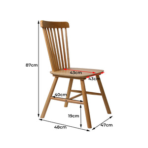 Levede 4x Dining Chairs Kitchen Windor Oak-1996005469013020674