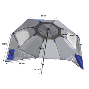 Mountview Beach Umbrella Outdoor Umbrellas Blue 2.13M-1973193757213986818