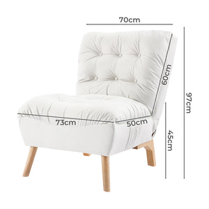 Levede Lounge Accent Chair Sofa Recliner Cream-1973194009761419266