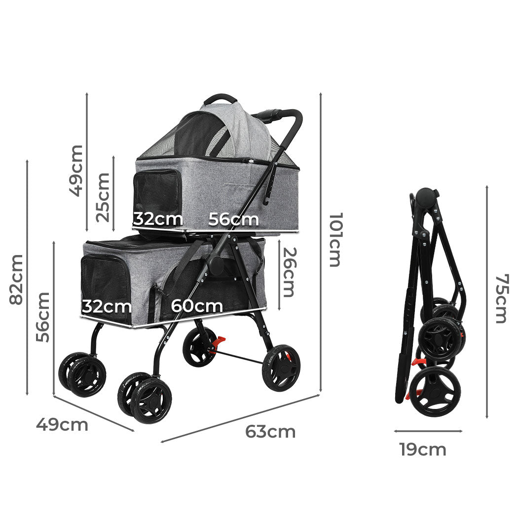 pawz-two-tier-pet-stroller-double-dog-1973193720190865410