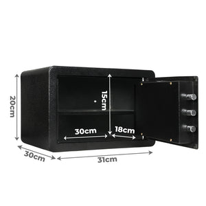 8.1L Digital Security Safe Box Fingerprint Key Lock-1996005434976243714