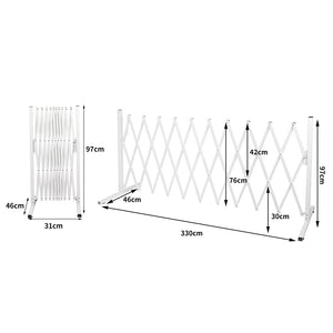 Garden Security Fence Gate Expandable White-1973194021648076802