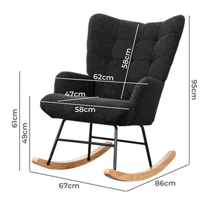 Levede Fleece Rocking Chair-1996005366600699906