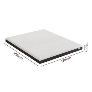 Dreamz Double Mattress Gel Memory Foam Cooling Breathable 15cm Medium Firm-1996005553939288066