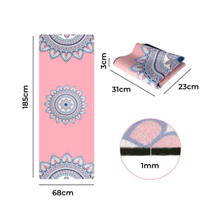 Centra Yoga Mat Foldable Non-Slip Exercise Pink-1973193794564263938