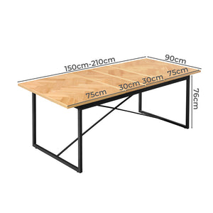 Levede Dining Table Extendable Rectangle Kitchen-1996005365761839106