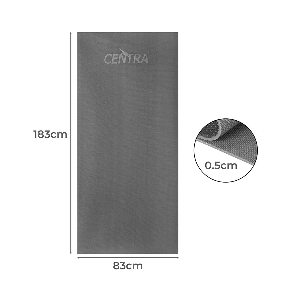 centra-yoga-mat-non-slip-5mm-exercise-grey-1973193794945945602
