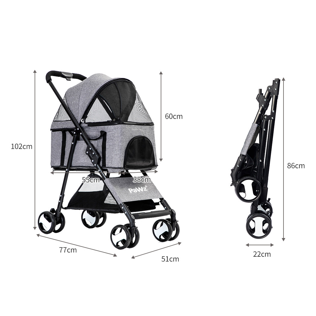 pawz-large-pet-stroller-dog-cat-travel-grey-1973193718618001410