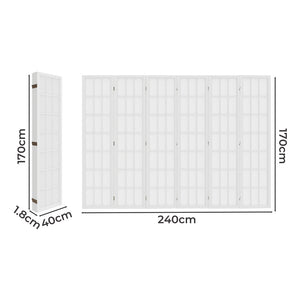 Levede 6 Panel Room Divider 170cm Freestanding Screen-1996005517092327426