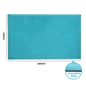 Marlow Coral Velvet Area Rugs Large Mat 120x200cm Blue-1996005440328175618