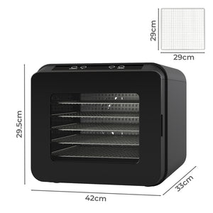 Spector 6 Trays Food Dehydrator Fruit Dehydrators Black-1996009983321444354