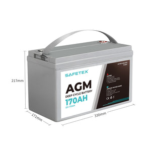 Safetex 12V 170Ah AGM Deep Cycle Lead-1973194016166121474