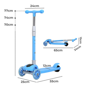 Bopeep Foldable Kids Scooter LED Music Blue-1996005546905440258