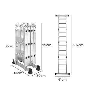 Traderight Multi Purpose Ladder Aluminium-1975420466034249730