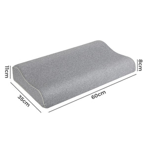 Dreamz Memory Foam Pillow Pillowcase Supprt Grey Rebound-1996005453770919938