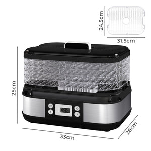 Spector 5 Trays Stainless Steel Food Dehydrator Dryer-1996009983669571586