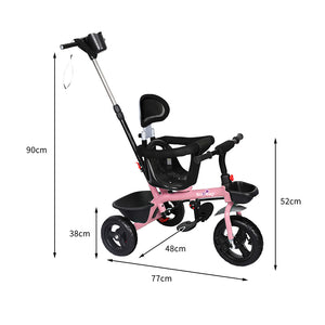 BoPeep Kids Tricycle Ride On Trike Toddler Pink-1973193911023308802