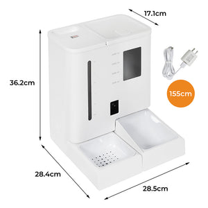 Pawz 2-in-1 Automatic Pet Cat Dog Feeder Water Set-1996005455754825730