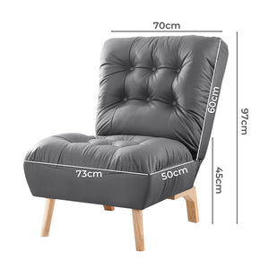 Levede Accent Chair Sofa Recliner Adjustable Grey-1975420515405402114