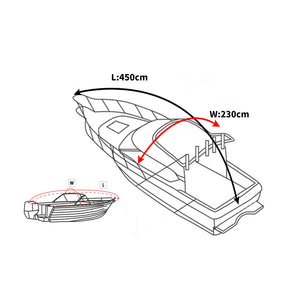 12-14 FT Boat Cover Trailerable Weatherproof Grey 14FT-1973194043483623426