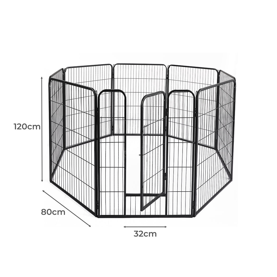 pawz-8-panel-pet-dog-playpen-puppy-exercise-black-4kg-chicken-1973193828286468098