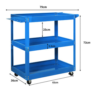 Traderight Tool Cart Trolley Toolbox Blue-1973193887073832962