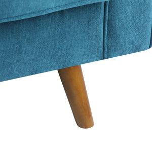 Levede Fabric Sofa Armchair 3 Seater Couch Blue 191cm Wide-1973193704135069699