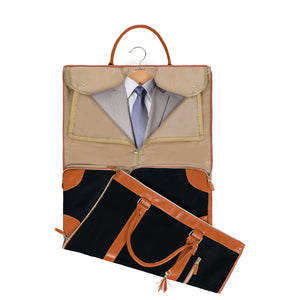 Slimbridge Garment Bags 2 in 1 Hanging Suit Bag Black-1996005431478194179