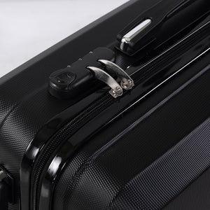 Slimbridge 2pcs 20"Travel Luggage Set Black-1973193936109441027