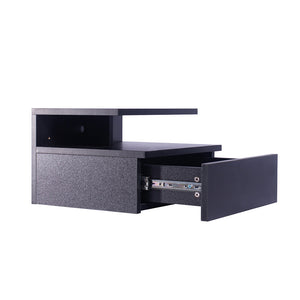 Levede 2x Bedside Tables Side Table Black-1975420463643496451
