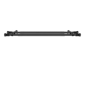 Marlow Black Double Curtain Rod Steel Pole Pommel Set Extendable Adjustable-1996005376243404803