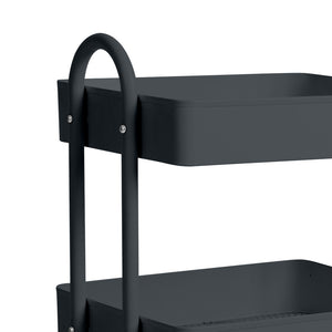 Levede 3 Tiers Kitchen Trolley Cart Grey-1973193876848119811