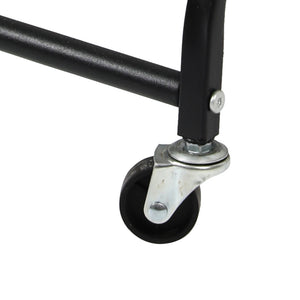 Levede 3 Tier Kitchen Trolley Cart Swivel Black Colour-1975420477254012931