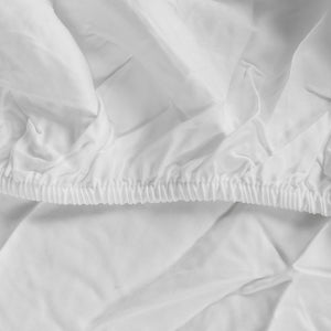 Dreamz 4pcs King Size 100% Bamboo Bed Sheet Set in White Colour-1973194026479915011