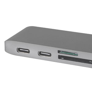 USB 3.0 Type-C HUB 6 Port Powered Adapter Grey-1975420424137347075