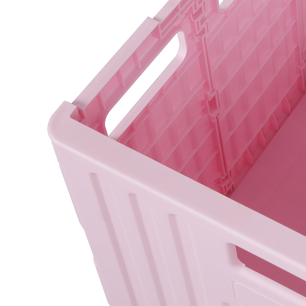 folding-shopping-trolley-cart-portable-pink-1973193722866831363